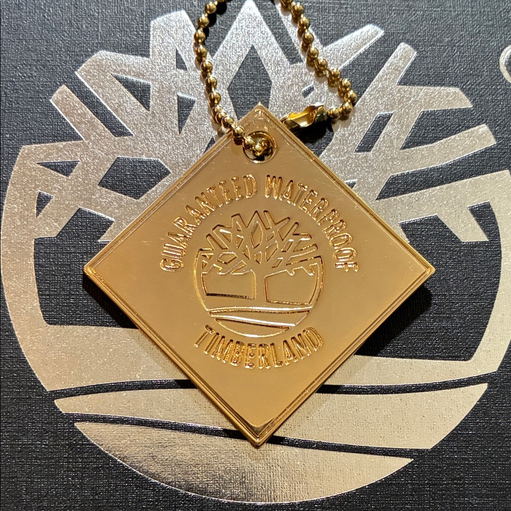 Timberland Goldtone Metal Boot Tag